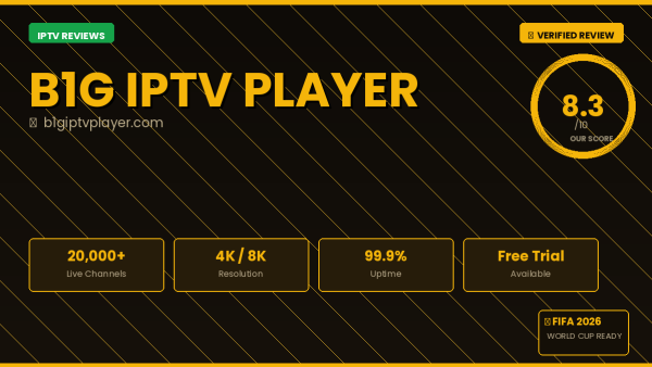 B1G IPTV Player Review 2026 — Free Trial, Pricing & Channels