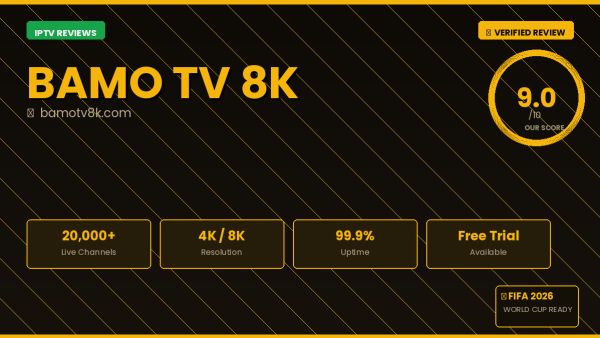 Bamo TV 8K Review 2026 — Free Trial, Pricing & Channels