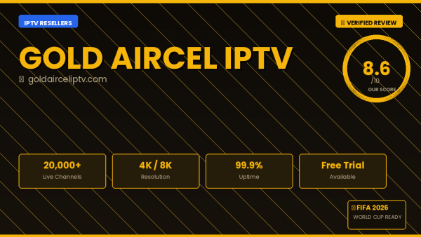 Gold Aircel IPTV Review 2026 — Free Trial, Pricing & Channels