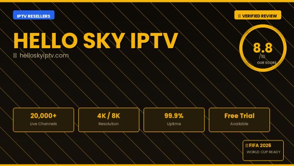 Hello Sky IPTV Review 2026 — Free Trial, Pricing & Channels