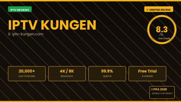 IPTV Kungen Review 2026 — Free Trial, Pricing & Channels