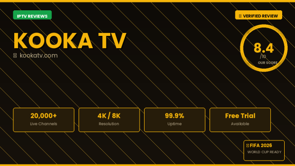 Kookatv Review 2 IPTV Review 2026 — 12,000+ Channels, Full HD & 4K & Free Trial