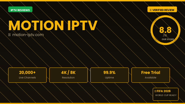 Motion IPTV Review 2026 — Free Trial, Pricing & Channels