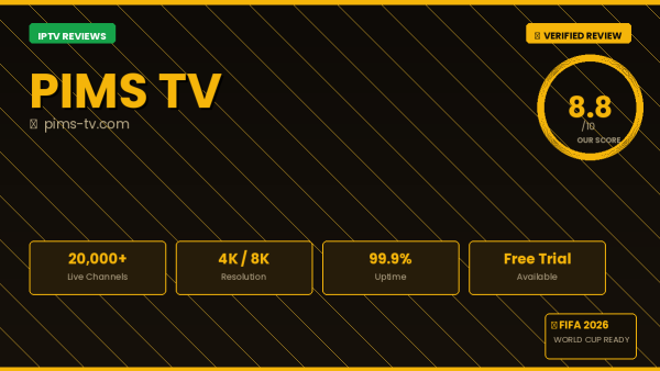 Pims TV Review 2026 — Free Trial, Pricing & Channels