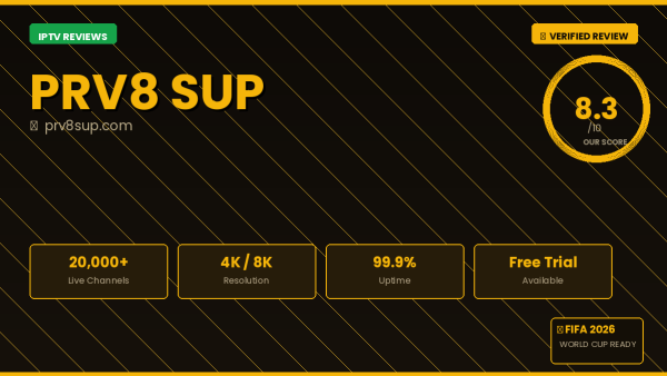 PRV8 SUP Review 2026 — Free Trial, Pricing & Channels