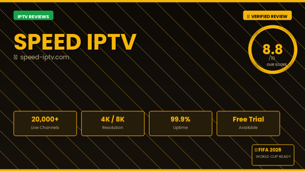 Speed IPTV Review 2026 — Free Trial, Pricing & Channels