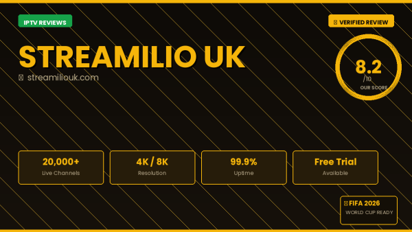 Streamilio UK Review 2026 — Free Trial, Pricing & Channels